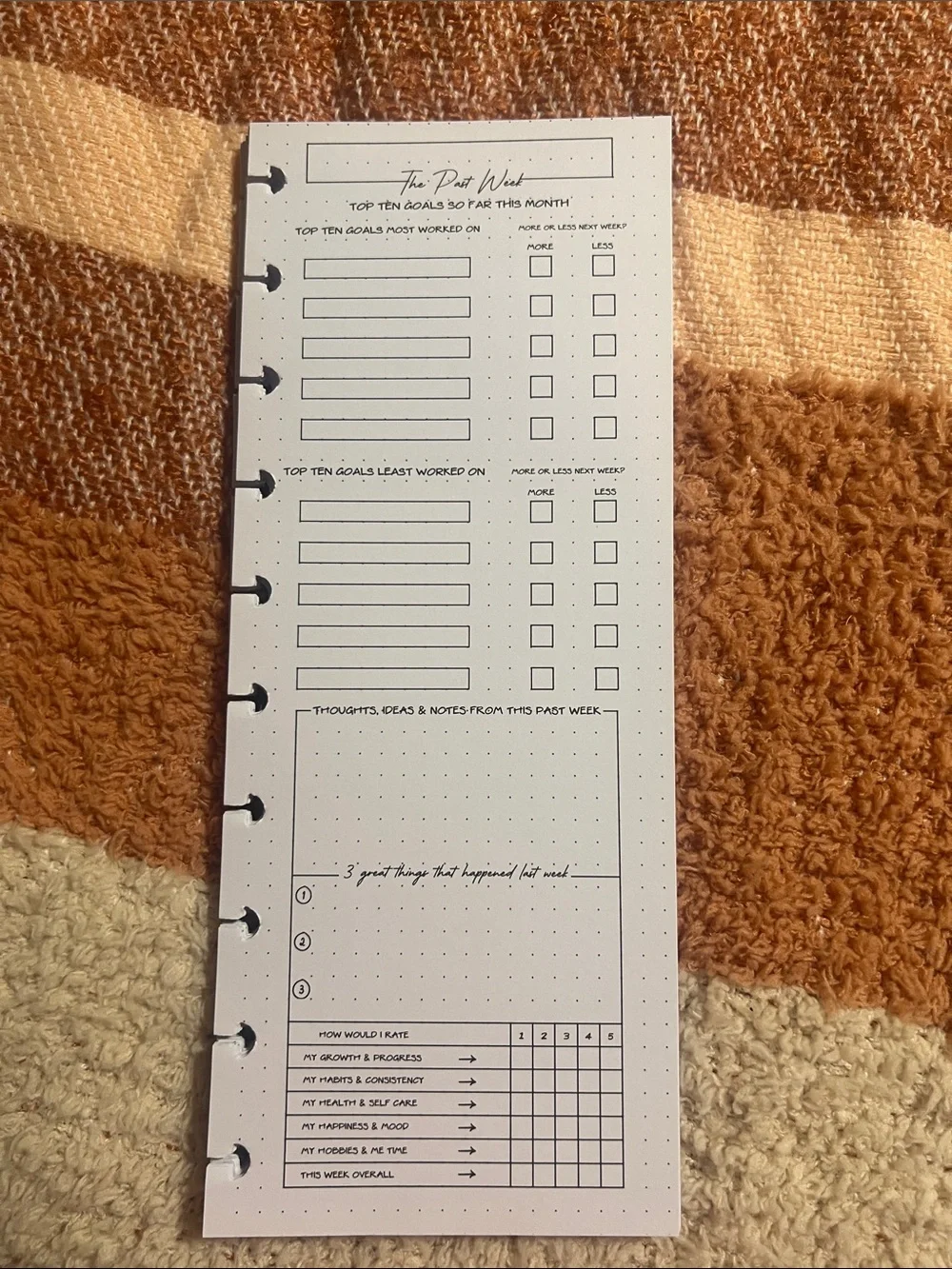 Daily Grind Planner- Travel Sized planner Weekly insert